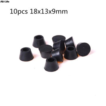 10pcs Anti Slip Furniture Legs Feet Black Speaker Cabinet Bed Table Box Conical Rubber Shock Pad Floor Protector Furniture Parts