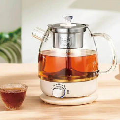 1L Black Tea Tea Maker Glass Electric Kettle Pu'er Steamed Tea Automatic Thermal Insulation Tea Kettle 4 gear Temperature Adjust