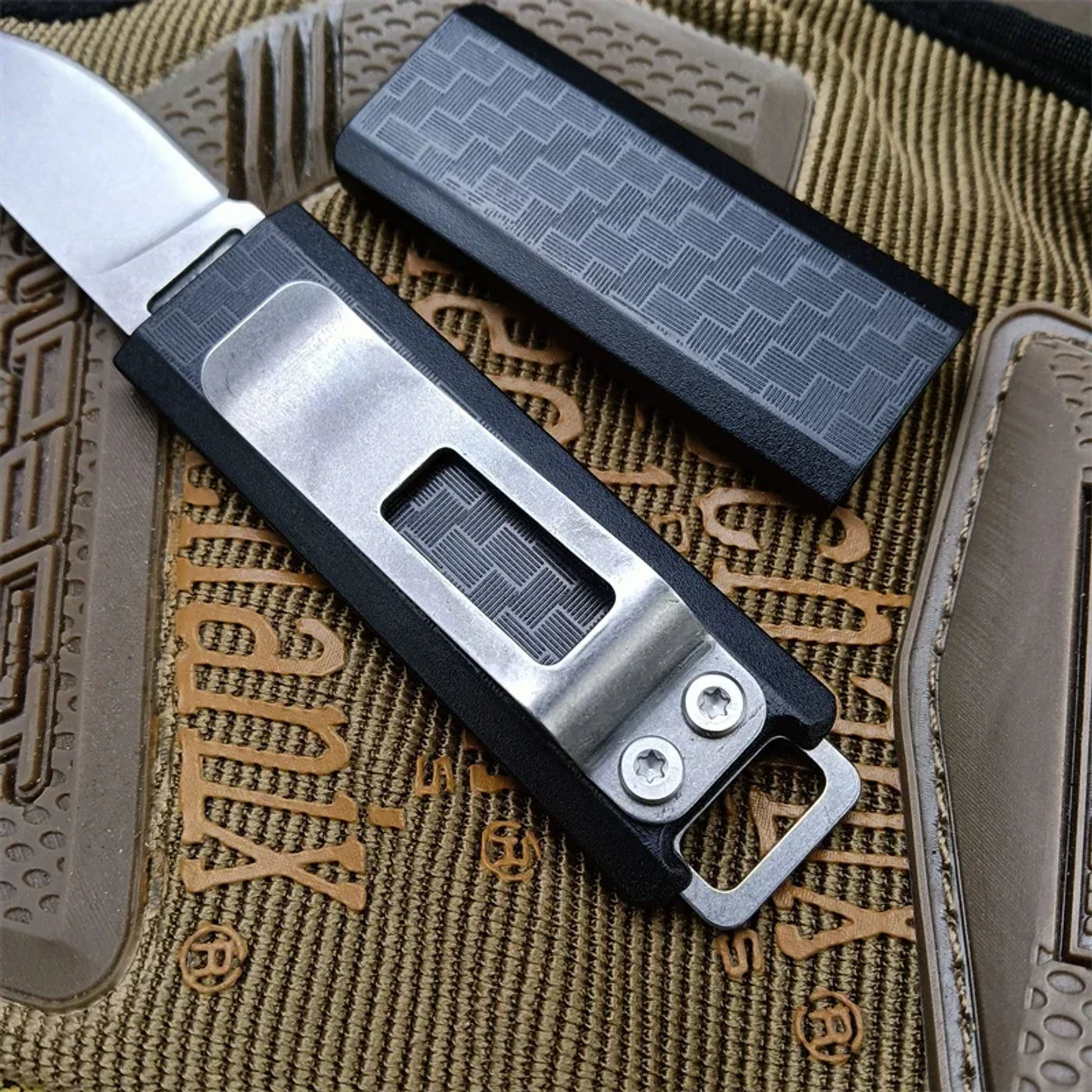 Description Picture 4 of item2425 Tactical Fixed Blade Knife 1.74" Drop Point Blade Glass-Reinforced Nylon Handle Pocket Knives Rescue Utility EDC Tools
