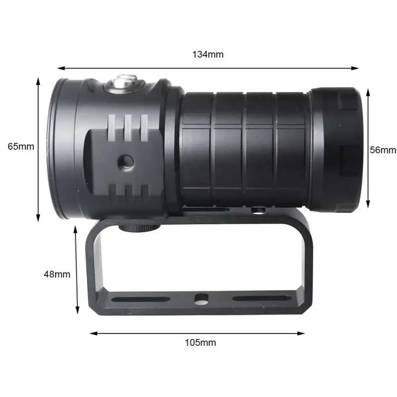 Description Picture 6 of itemUnderwater Diving Flashlight Lamp LED 100M Waterproof Video Camera torch C16 diving flashlight + ball mount + D-mount + EVA case