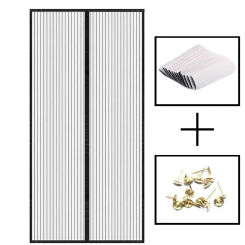 Magnetic soft gauze door curtain, no need to wear magnetic strips, summer mosquito proof door curtain, encrypted embroidery scre