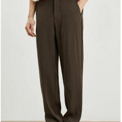 Spring men's ice silk thin wide leg casual pants feel silky smooth high quality loose all casual straight leg trousers size 3XL