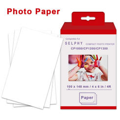 Photo Paper Compatible Canon Selphy CP1300 CP1200 CP1000 CP910 CP900 for Canon Selphy Paper 6 Inch KP108IN KP36IN 【No Cassette】