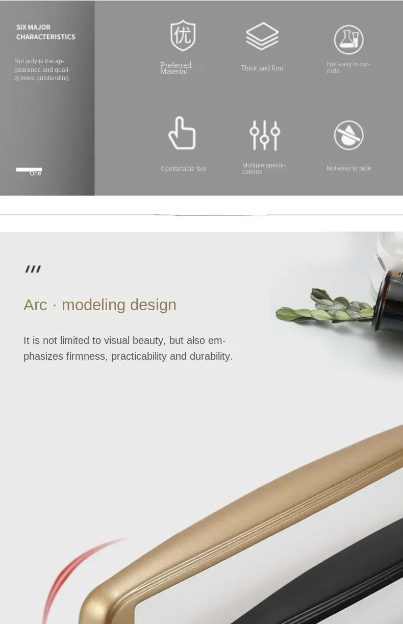 Description Picture 5 of itemAmerican Door Pull Cabinet Drawer Furniture Handle Gold Brass Black Wardrobe Kitchen Cupboard Closet T Bar Metal Knob Hardware