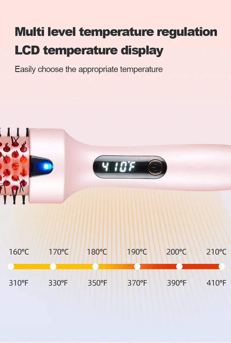 Description Picture 6 of itemNegative Ion 1.5 Inch Thermal Heat Brush Heated Round Brush Hair Straightener Curling Hair Dryer Hot Comb Infrared Curling Iron
