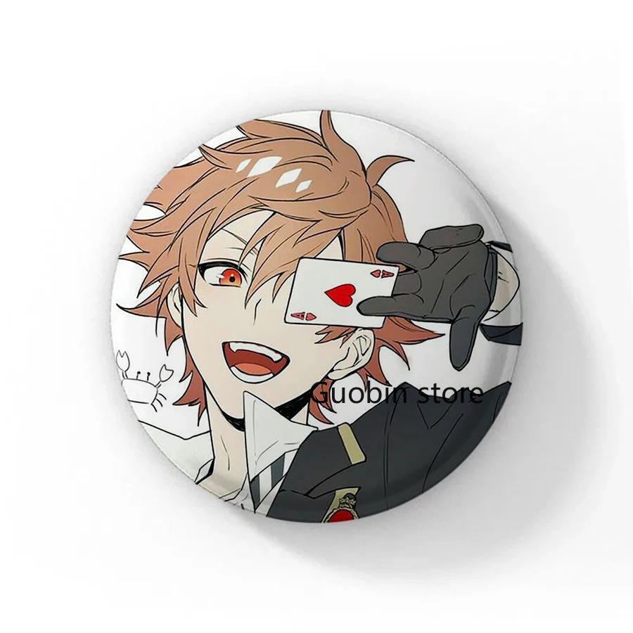 Description Picture 5 of item58mm Pop Game Twist Wonderland Button Pin Creative Cute Anime Character Art Badge for Backpack Decor Fans Collection Gift