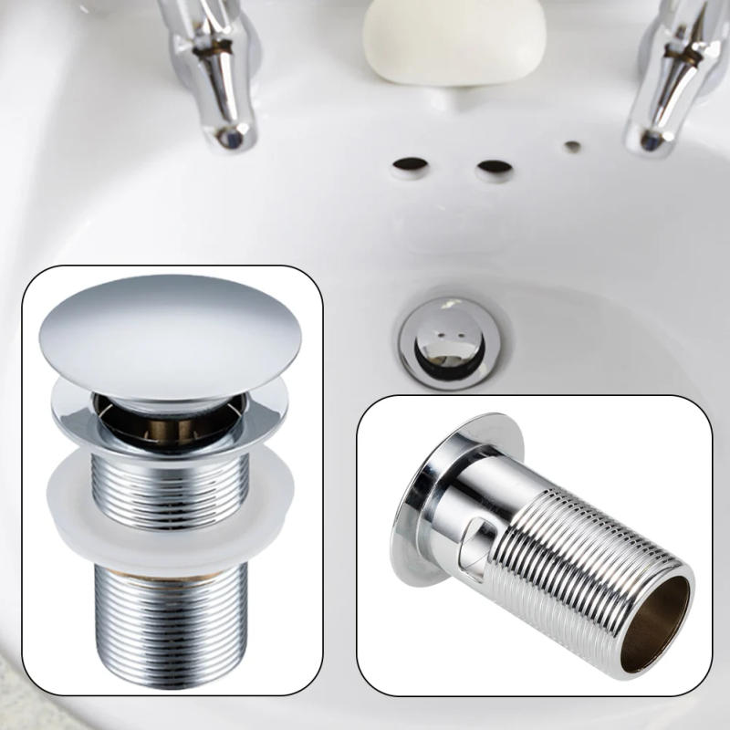 Description Picture 5 of itemPop Up Drain Button Anti-Leakage Bathroom Sink Plug Drainer Siphon Waste Stopper Sink Drain Strainer Bathroom Faucet Accessories