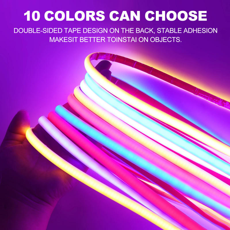 Description Picture 4 of item12V 24V Bluetooth Dimmerable COB Neon Strip White/Ice Blue/Pink/Yellow/Pink/Red  IP68 Waterproof Flexible Ribbon Rope LED Light