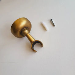 Solid Brass Made Antique Brass Wall Mounted Hand Shower Holder Hook Pedestal Bracket In Wall Shower Accessories Bathroom Fitting