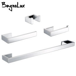 Bathroom Accessories Set Toilet Roll Paper Towel Holder Hook Bar Stainless Steel Bedroom Wall Mounted Kitchen Bath Hardware Kit
