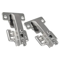 2Pieces Cabinet Hinges Drilling-free 90 Degree Hinge Cupboard Door Hydraulic Hinges Soft Close With Buffer Furniture Hardware