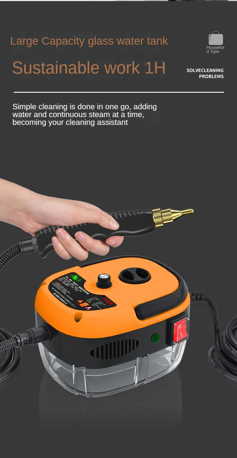 Description Picture 5 of itemMultifunctional Steam Cleaner Portable Handheld 110V/220V High Temperature Steam Cleaning For Air Conditioner Kitchen Hood Car