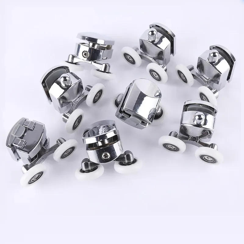 Description Picture 5 of item23/25/27mm Zinc Alloy Double-Wheel Sliding Shower Door Roller Bearing Wheel Runners Replacement for 12-14mm glass