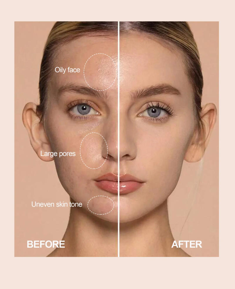 Description Picture 6 of item8 Colors Matte Face Pressed Powder 24 Hours Oil Control Natural Foundation Brightening Full Coverage Setting Powder Face Makeup