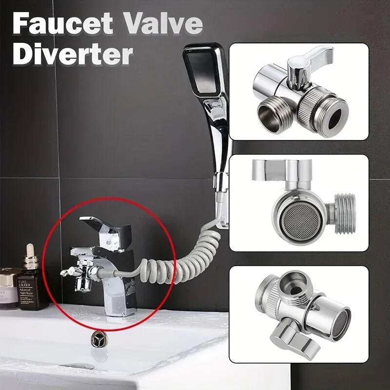 Description Picture 5 of itemFaucet Switch Adapter Kitchen Sink Splitter Diverter Valve Water Tap Connector For Toilet Bidet Shower Bathroom Accessories