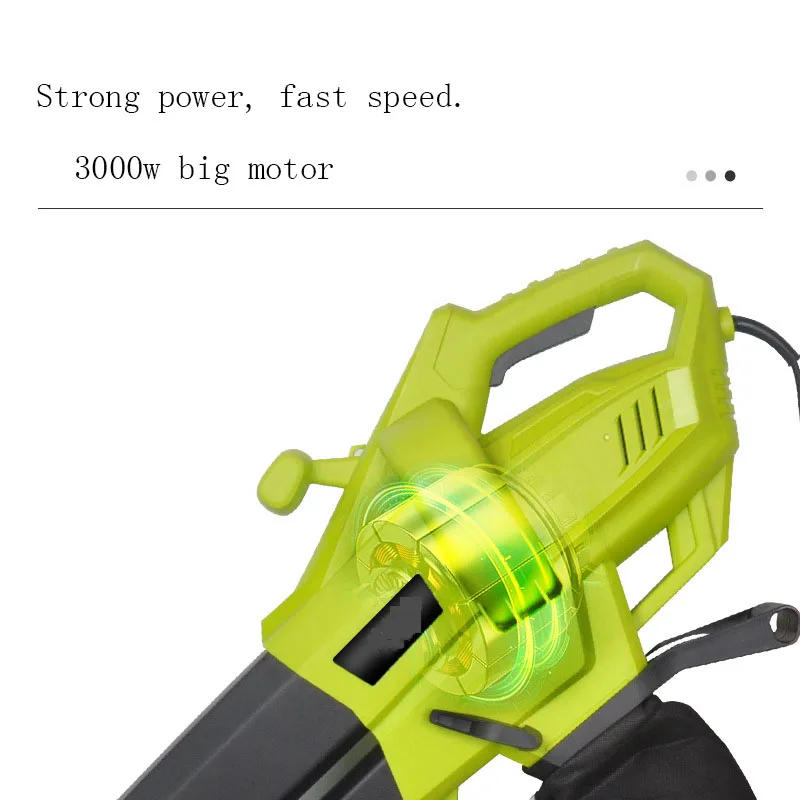 Description Picture 5 of item3000W Electric Blowing Cleaner 3 In 1 Vacuum Dust Collector/Blower Machine Garden Leaf Collecting Shredder Blowing Cleaner