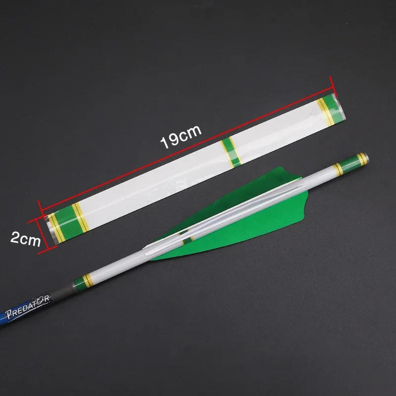Description Picture 3 of item15pcs Arrow Paper Archery DIY Heat Shrinkable Arrow Sticker Paster Wraps For Arrow Shaft