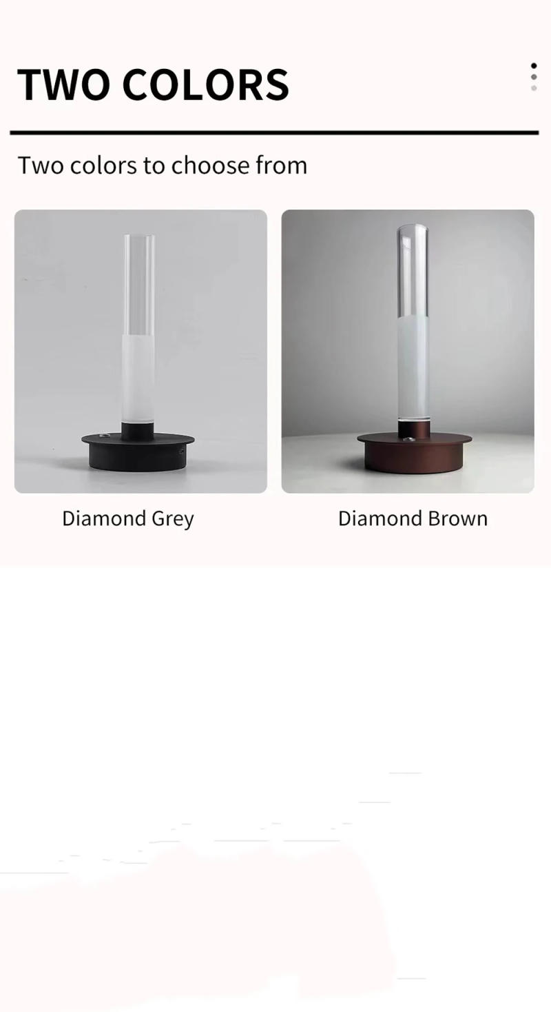 Description Picture 6 of itemLED Tri Color Dimming Vase Lamp For Home Dining, Bedroom, Bar, Decorative Atmosphere, Table Lamp, Portable Touch Camping Lamp