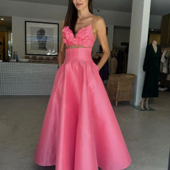 Summer Sexy Sleeveless Vest Maxi Skirt Two Pieces Set Women Elegant Flower Decor Crop Tops Skirts Suits Lady Vacation Party Gown
