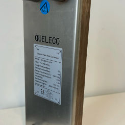 QUELECO 4"x12" 10 Plates Heat Exchanger with 1" BSPT Port Water to Water 316L Stainless Steel Brazed Plate Heat Exchanger