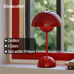 Flower Bud 3-Pole Dimming Rechargeable Table Lamp 1500mAh Mushroom Lamp Touch Sensor Desktop Night Light for Bar Bedside Bedroom