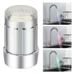 New LED Temperature Sensitive Faucet Water Saving Kitchen Bathroom Sensor 7 Color Change Faucet Head Aerator Tap Nozzle Shower