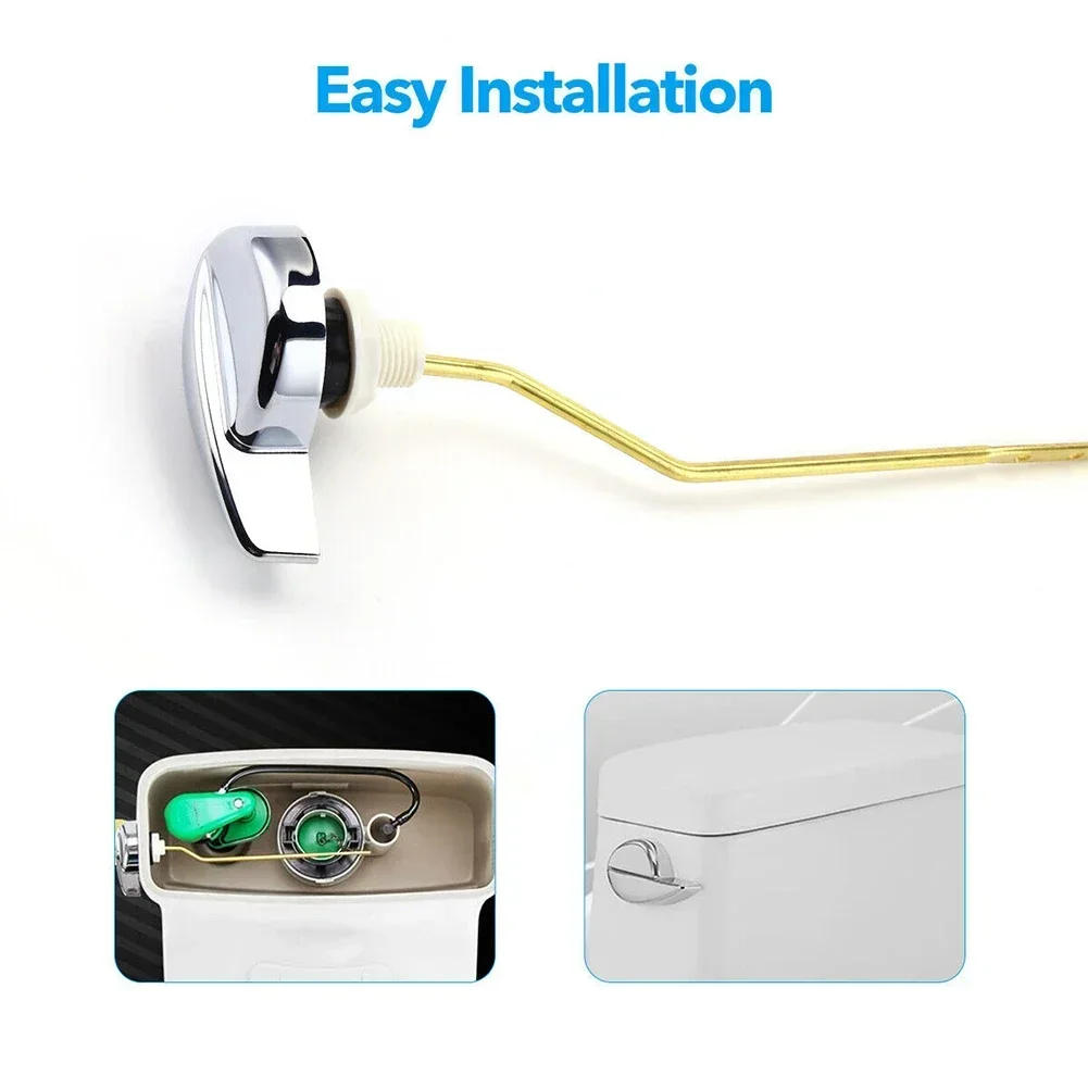 Description Picture 6 of item1Pc Universal Toilet Tank Flush Lever Chrome Finish Toilet Lever Handle Bathroom Toilet Accessories