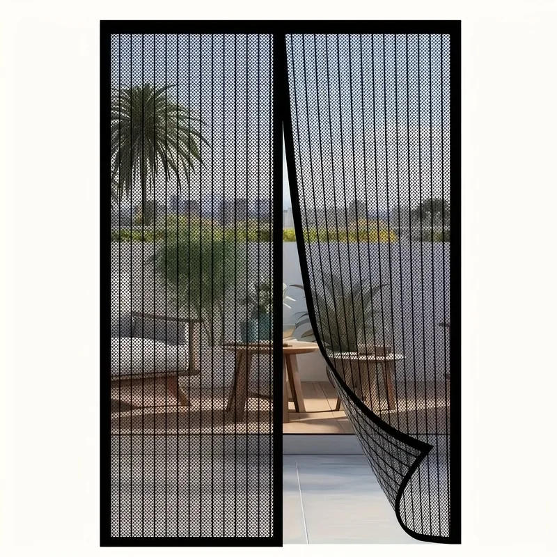 Description Picture 3 of item1pc Magnetic buckle mosquito proof magic door curtain, automatic closing screen window curtain