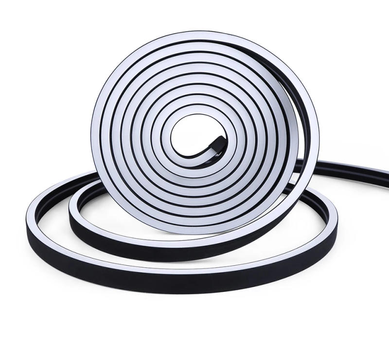 Description Picture 3 of item24V Black Tube Neon Lights Touch Dimming Swtich Silicone LED Light Strip LED Under Cabinet Light Cupboard Closet Decor Nightlamp