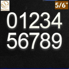 5 Inch House Numbers-Floating or Flush Mounting, Acrylic Home Address Door Numbers/Mailbox Number for Outside (White)