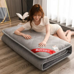 Soft and Breathable Folding Mattress Topper - Ideal for Home and Travel Camping