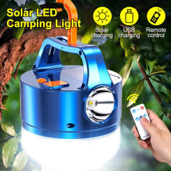 30W Solar LED Backpacking Hiking Lantern Portable High Power USB Recharge Flashlight Camping Lamp Emergency Work Repair Light