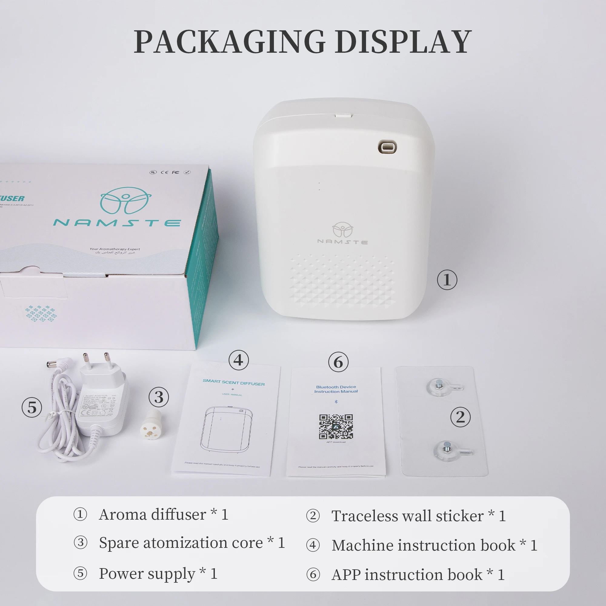 Description Picture 3 of itemNamste Perfume Electric Aromatic Oasis Aroma Diffuser Essential Oils Air Flavoring 400ML Bluetooth Home Fragrance Device