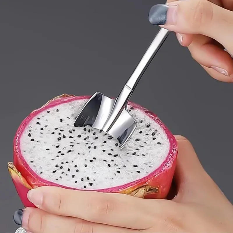 Description Picture 6 of itemCreative Stainless Steel Shovel Spoon Mini Coffee Teaspoon Fruit Ice Cream Dessert Spoons Kitchen Scoops Tableware Cutlery Set