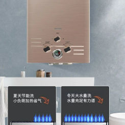 Gas water heater household gas liquefied  forced exhaust indoor balanced low water pressure natural gas