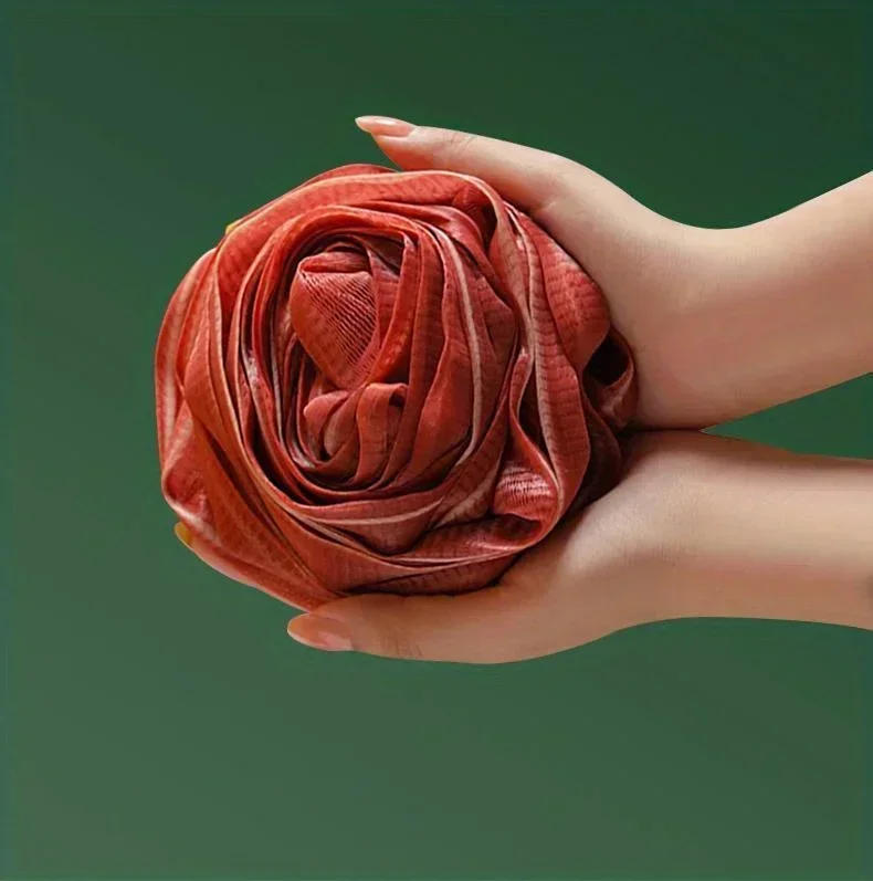 Description Picture 6 of itemNew Rose Shaped Exfoliating Shower Sponge Bath Shower Loofah Sponge Bath Mesh Shower Ball Body Scrubber Exfoliating Bath Sponge