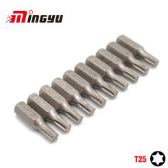 10Pcs 1/4" 25mm Torx T25 Screwdriver Bit Set Repair Tools ScrewdriversKit Hex Shank Drill Bit For Power Household Hand Tools