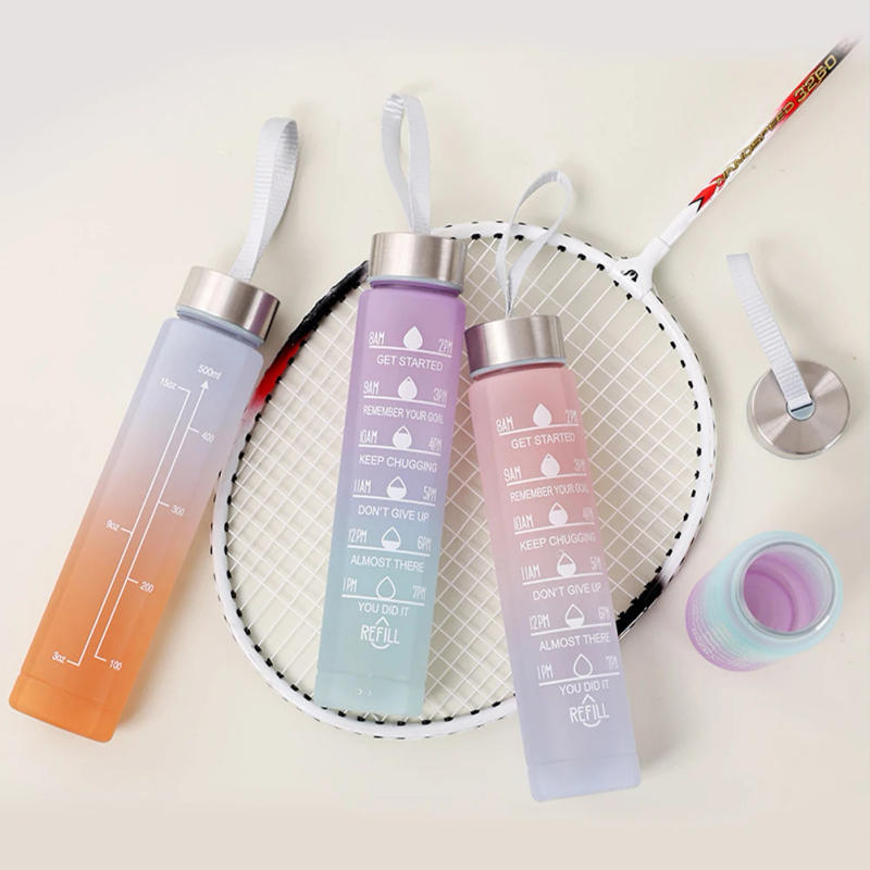 Description Picture 4 of itemSports Water Bottle 3pcs Gradient Fitness Water Bottles Set With Time Graduated Space For Camping Hiking 2000ml 750ml 300ml