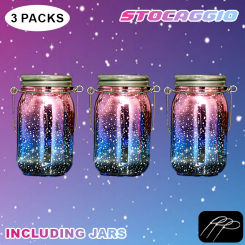 Solar Mason Jar Lights, 30 Leds Colourful Starry Night String Hanging Solar Lanterns Outdoor, Waterproof, Indoor & Outdoor Decor