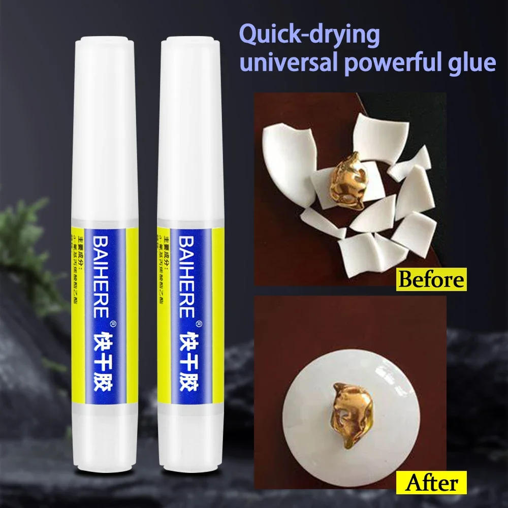 Description Picture 5 of item502 Super Glue Instant Quick-drying Cyanoacrylate Adhesive Leather Rubber Wood Metal Strong Bond Liquid Glue Tool 2g