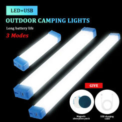 Long LED Tube Night Light Magnetic 15/30/50CM USB Rechargeable Emergency Light Bedroom Outdoor Portable Long Emergency Light