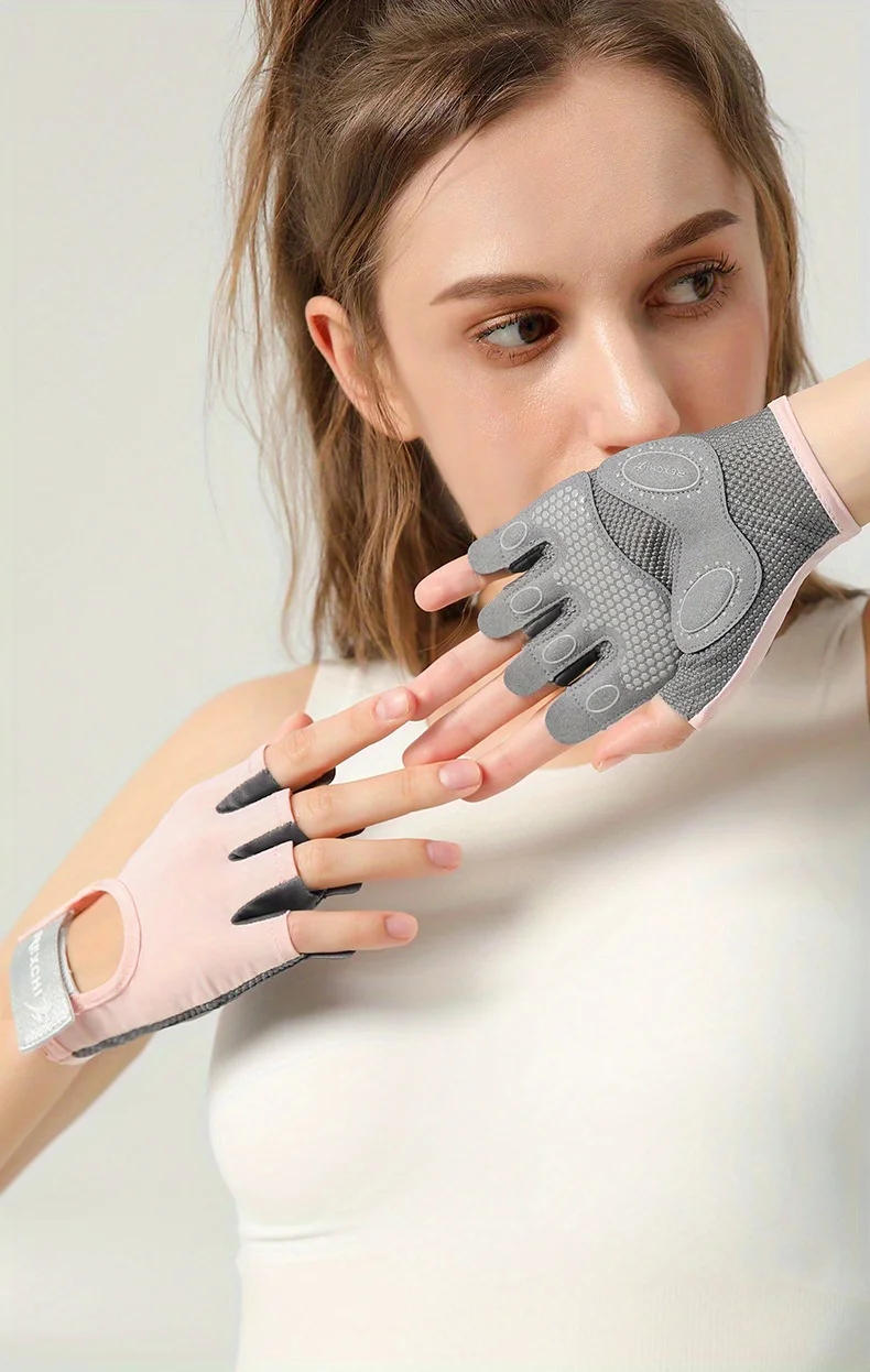 Description Picture 2 of itemBreathable Half-Finger Fitness Gloves for Men and Women, Performance with Our Durable Half-Finger Gloves, Hand-Washable Gloves