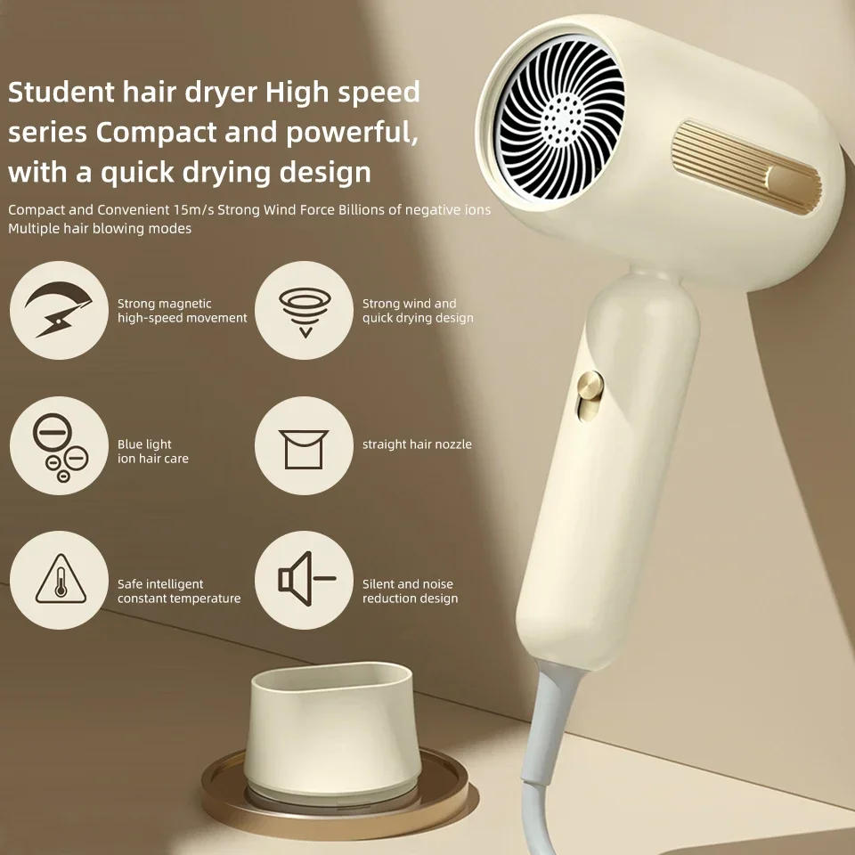 Description Picture 3 of item1900W Professional Hair Dryer Negative Lonic Blow Dryer Hot Cold Wind Air Brush Hairdryer Strong PowerDryer Salon Tool 3 Gears