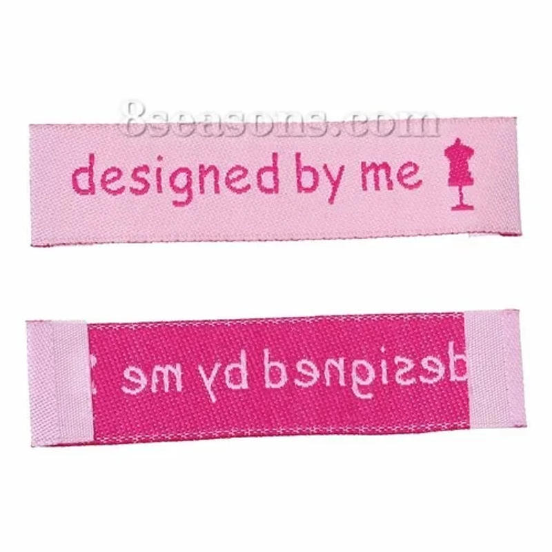 Description Picture 6 of item50pcs Terylene Woven Printed Labels DIY Scrapbooking Craft Rectangleish Heart Owl Pattern "Handmade "DIY Clothing Sewing Decor