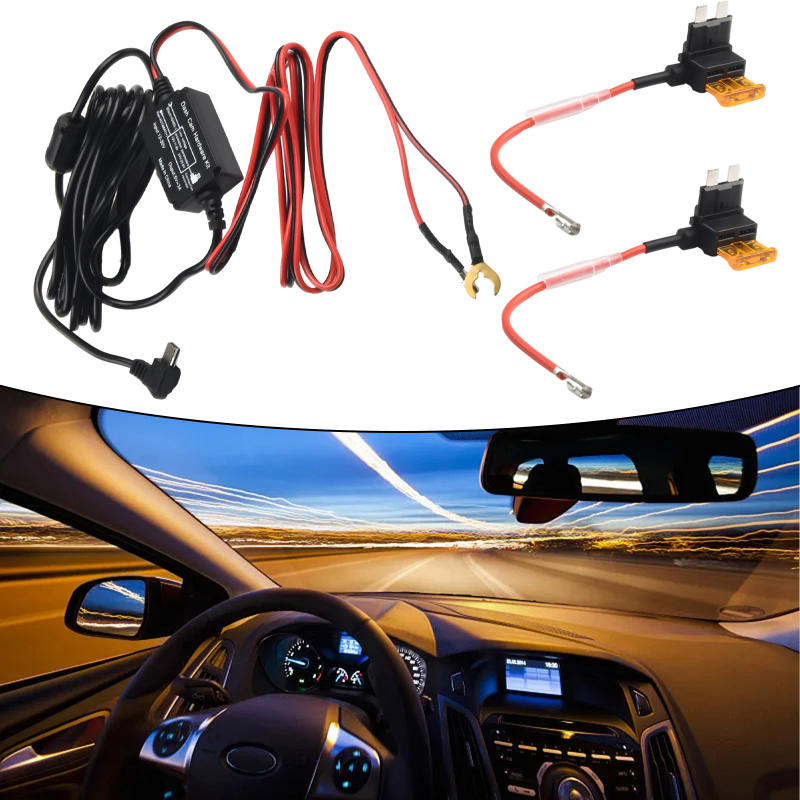 Description Picture 3 of item1 SET Car Hard Wire Fuse Box Car Recorder Dash Cam Hard Wire Kit Mini USB Charger Line Auto Dashcam Camera