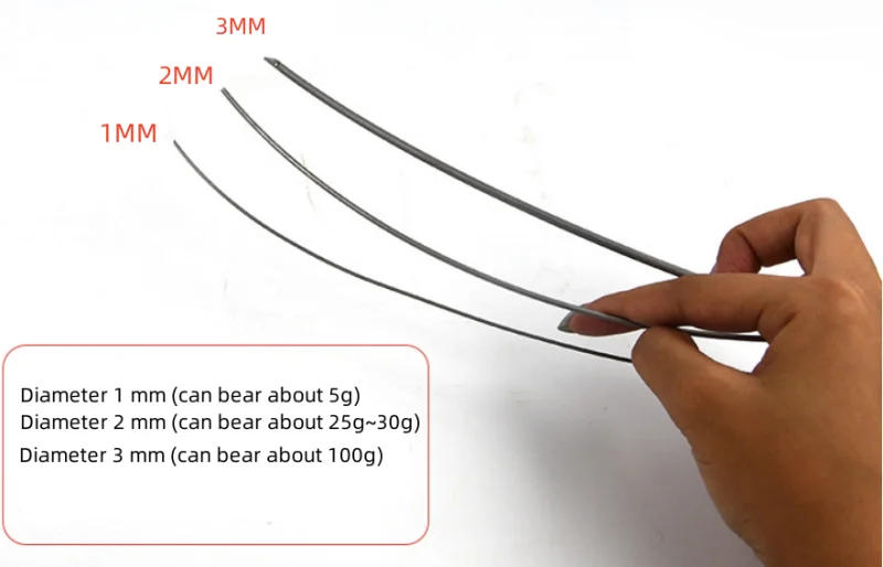 Description Picture 3 of item1/2/3mm Tungsten Wire Hanging Fired Ceramic High-temperature Resistant Tungsten Wire Kiln Fired Ceramic Jewelry Tool Materials