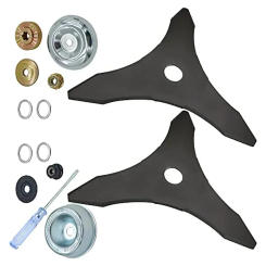 2Pcs Teeth Carbon Steel Brush Cutter Blades Grass Eater Trimmer Blade 10"X3 For Ego For Oregon For Husqvarna For Stihl Trimmers