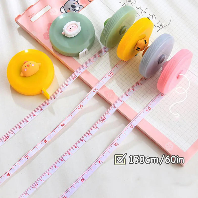 Description Picture 6 of itemCartoon 150cm/60" Tape Measures Portable Retractable Ruler Children Height Ruler Centimeter Inch Roll Sewing Tailor Tape Measure