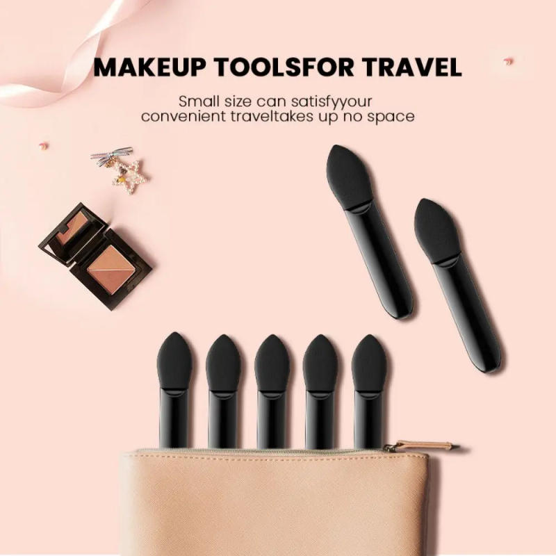 Description Picture 4 of itemSmall portable black brush set and brush set Powder Puff set for everyday makeup eyeshadow modification
