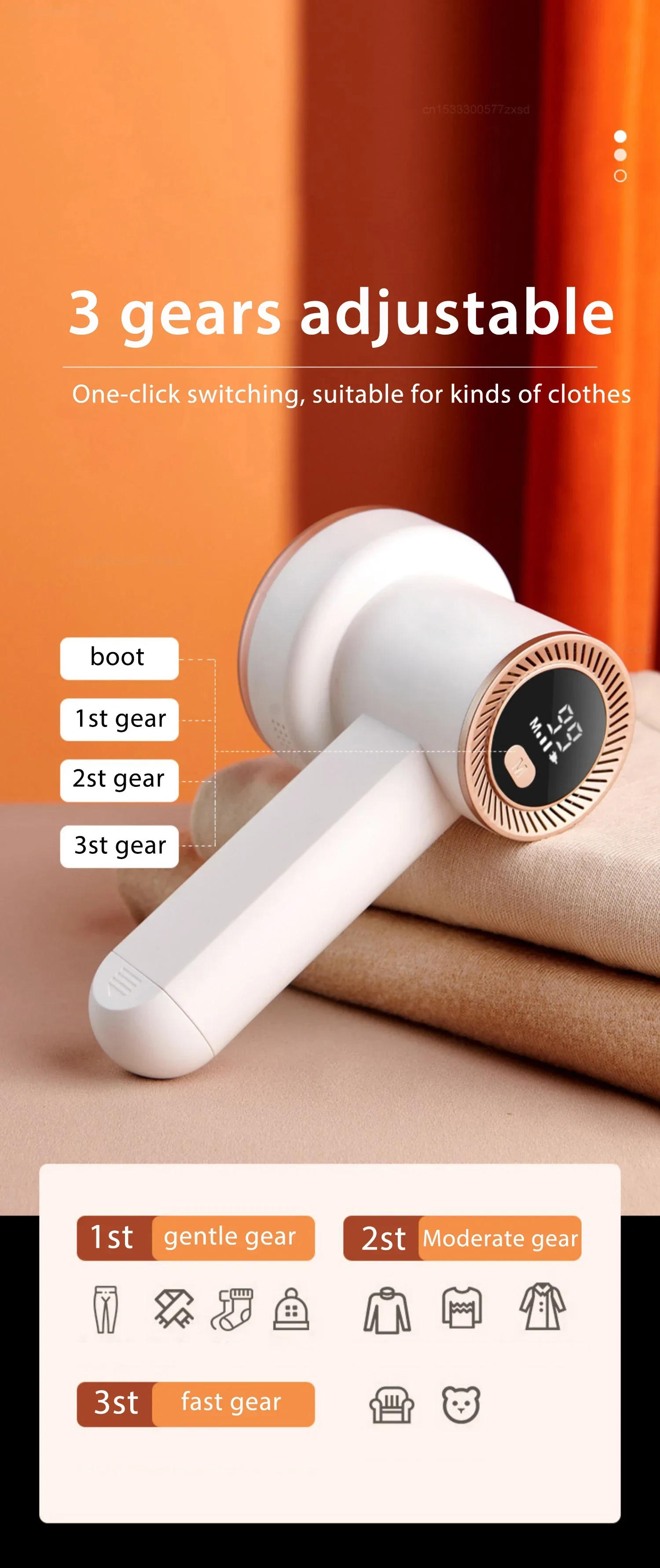 Description Picture 3 of itemIconic Brand Mi Portable Electric Lint Remover for Clothing fuzz Fabric Shaver Removes Lint Trimmer Sweater Shaver Lint Pellet Machine